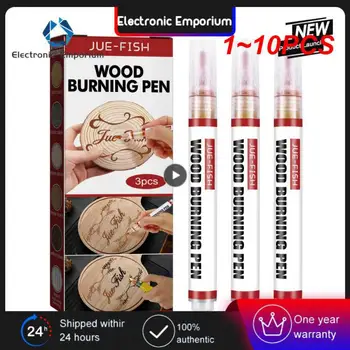 1 ~ 10ШТ Креативная ручка для выжигания древесины, маркер для выжигания древесины, ручки для пирографии, художественные принадлежности для деревообработки, детская деревянная ручка