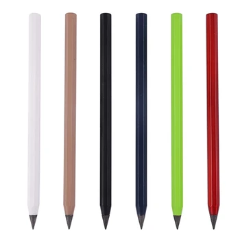 2024 Новая Красочная Металлическая ручка без чернил, Алюминиевый Вечный карандаш, Металлическая Стираемая ручка, Вечный карандаш, Домашний Офис, Школьные принадлежности