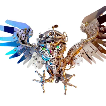 3D пазлы, наборы для сборки моделей совы в стиле стимпанк, металлическая сборка 