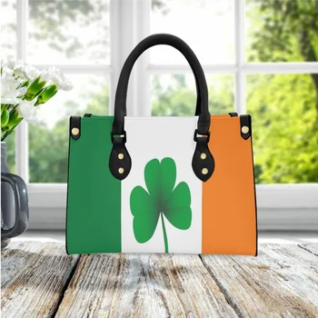 FORUDESIGNS, сумка с ирландским флагом, женская банкетная сумка Lucky Clover, Элегантная сумка из благородного брендового кожаного материала, очаровательные сумки