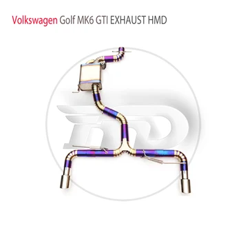 HMD Выхлопные системы из титанового сплава Performance Catback для Volkswagen Golf MK6 GTI 2.0T Клапанный глушитель