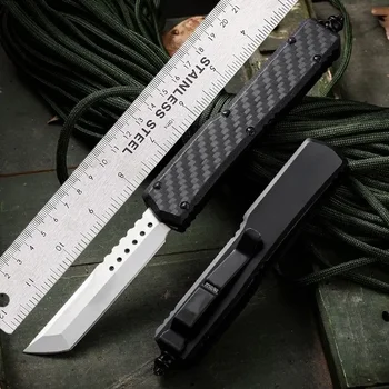 Micro OTF Tech Knife SC Shadow Series D2 Лезвие 58-60HRC Из Углеродного Волокна + T6061 Авиационная Алюминиевая Ручка Карманный Нож для Самообороны