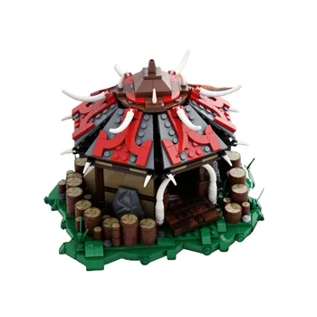 Moc Серия Игр World of Warcrafted Orc Camp Tribal Building House Строительный Блок Модель Конструктора для Мальчиков Детские Игрушки