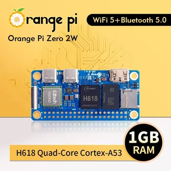 Orange Pi Zero 2 Вт 1 ГБ оперативной ПАМЯТИ DDR4 Мини-ПК Allwinner H618 Orange Pi Zero 2 Вт WiFi Bluetooth BLE SBC Одноплатный компьютер Zero2W