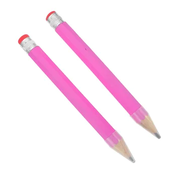 Toyvian Большие карандаши Розовый Синий Красный Зеленый Оранжевый Гигантский деревянный карандаш для рисования крупными карандашами для рисования Розовый