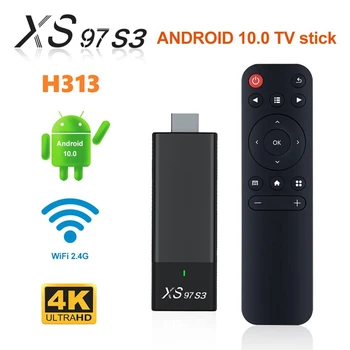 XS97 S3 Smart TV Stick Телеприставка H313 Интернет HDTV 4K HDR ТВ Ресивер 2.4G 5.8G Беспроводной Wifi Медиаплеер Android 10