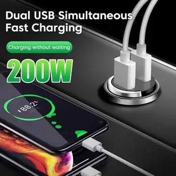Автомобильное зарядное устройство Olaf Mini Pull мощностью 200 Вт с двумя USB-разъемами, адаптер для быстрой зарядки автомобильного телефона для iPhone Sumsung PD + Q F1Y9