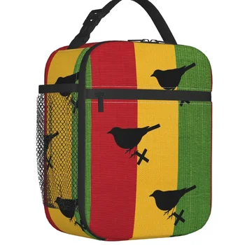 Винтажная женская сумка-тоут Ajax Bob Marley с изоляцией для ланча Three Birds, термоохладитель Bento Box School