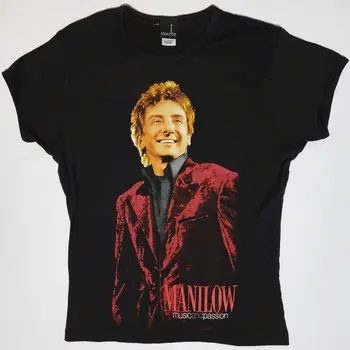 Винтажная футболка Y2k 2000-х годов Barry Manilow Music And Passion Live At Las Vegas Show