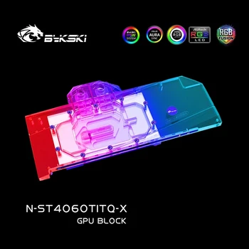 Водяной Охладитель графического процессора Bykski N-ST4060TITQ-X. для блока видеокарт ZOTAC GeForce RTX4060Ti Apocalypse OC, Радиатор VGA 5V ARGB