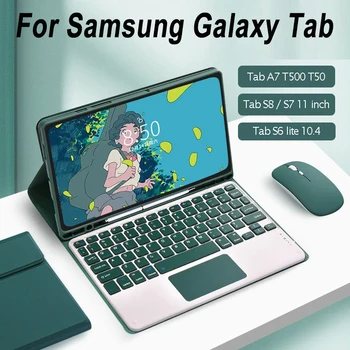 Для Samsung Galaxy Tab A8 10,5 дюйма, чехол для S6 Lite 10,4 дюйма, чехол для клавиатуры для S7 S8 S9 11 дюймов, для S7 Plus S7 FE S8 S9 Plus 12,4 чехол