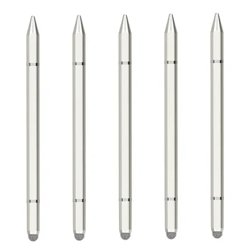 Емкостная ручка с сенсорным экраном 3-В-1 для планшета iPad, Мобильного телефона, Универсальный Стилус для Apple Huawei Millet Pen, Серебристый