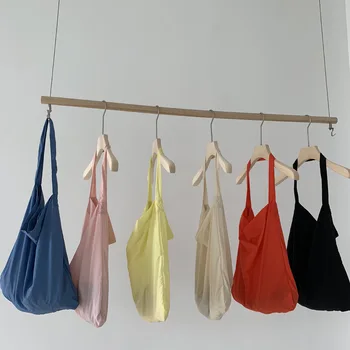 Женская сумка Южнокорейская сумка Летняя Тонкая холщовая сумка Красочная Ручная сумка-ведро для покупок