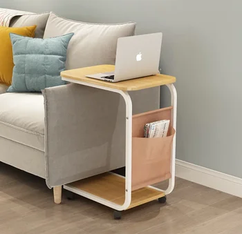 Журнальный столик в скандинавском стиле, Современная простота, Приставной столик для дивана, Съемный Металлический столик на балконе, угловой столик С-образной формы, мебель для дома