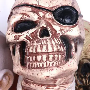 Имитация Страшного Призрака с лицом черепа, подвешенного для вечеринки в честь Хэллоуина, Реквизит, Кукольное украшение, Пиратство Зомби, Латексный Дом с привидениями
