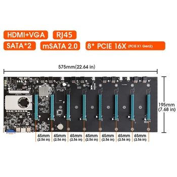 Материнская плата для BTC-S37 поддерживает VGA-совместимую графическую карту A08 21 Dropship 8 16X