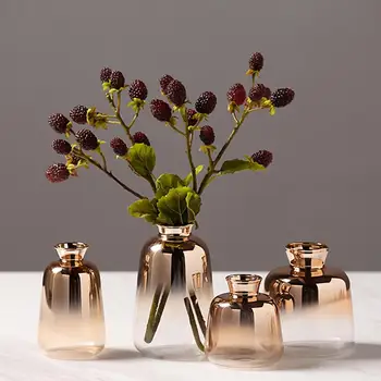 Мини-гидропонные вазы для растений, цветочный горшок из прозрачного искусственного стекла, беспочвенные горшки для растений, настольное кашпо, домашняя свадебная ваза для декора