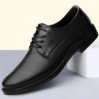 Мужские туфли-Оксфорды на шнуровке, Модные Модельные Туфли С Перфорацией Типа 