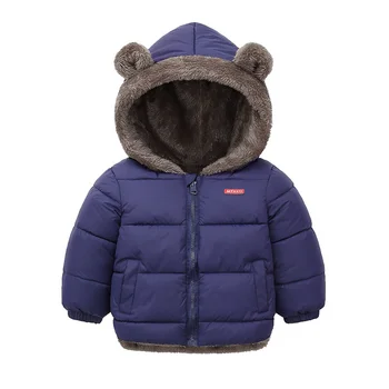 Новое детское хлопковое пальто, хлопковая куртка с капюшоном для мальчиков, Хлопковая одежда, детская зимняя одежда из овечьей шерсти 3-7 лет