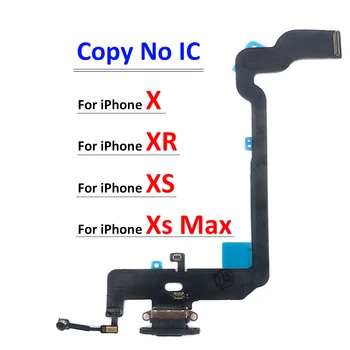 Новый USB-порт для зарядки, Детали для подключения гибкого кабеля на плате для iPhone X XR XS Max, Микрофонный модуль