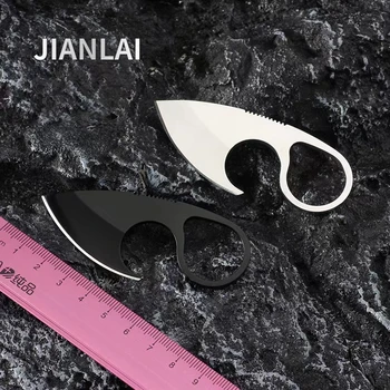 Нож для ожерелья, удобный кольцевой орнамент в виде ножен K, Распаковка Необходимого ножа, ежедневного портативного уличного ножа из нержавеющей стали