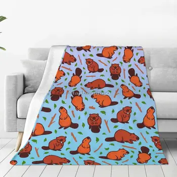 Одеяло Beaver FevEr, покрывало на кровать, плюшевые, пушистые, мягкие одеяла, эстетичные
