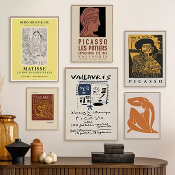 Пабло Пикассо Матисс Печатает выставочный плакат с зеркальным лицом, современный художественный декор, винтажные абстрактные женские настенные панно, идея подарка