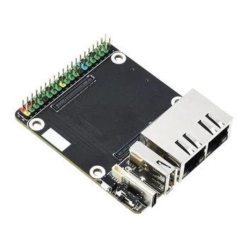 Плата расширения Dual Gigabit Ethernet CM4 с 40-контактным интерфейсом GPIO, плата модуля Ethernet для вычислительного модуля RaspberryPi 4