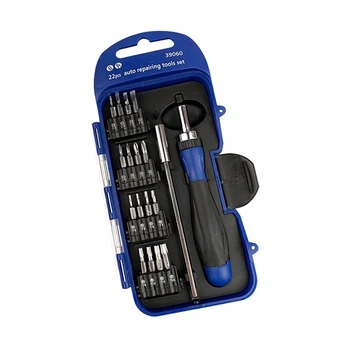 Прецизионная отвертка 22 шт., набор торцевых ключей для домашнего использования, подходит для ноутбуков, ПК и мобильных телефонов. Проста в использовании.