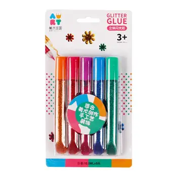 Ручки Для Рисования DIY 5шт 3D Art Safe Pen Print Bubble Pen Многофункциональная Многоразовая Блестящая Флуоресцентная Краска Ручки Гибкие DIY