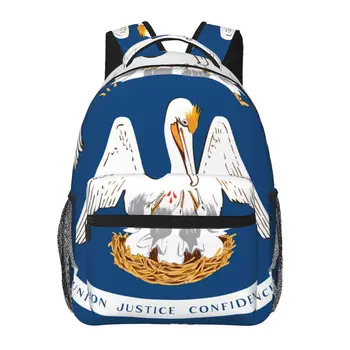 Рюкзак с флагом Луизианы для девочек и мальчиков, дорожный рюкзак, рюкзаки для подростков, школьная сумка