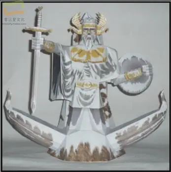 Серия Saint Warrior 3D бумажная модель статуи Одина DIY Бумажные формы ручной работы Игрушки для демонстрации