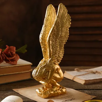 Скульптура Ангела Искупления Украшение Рабочего Стола Ангел, Обнимающий Колени, Молитвенный Ангел, Памятное Украшение Из Смолы