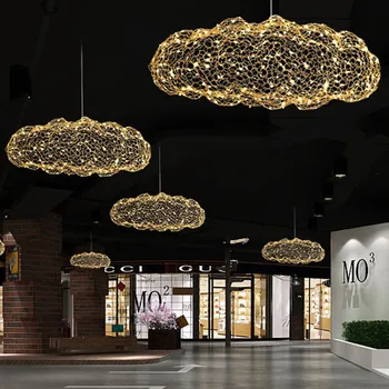 Современная облачная люстра, креативный звездный дизайн, индивидуальность, ресторан отеля, бар, крытые золотые люстры Gypsophila
