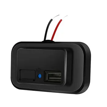 Универсальная розетка для автомобильного зарядного устройства с двумя USB-разъемами, электрическая розетка с крышкой, двухпортовое быстрое автомобильное зарядное устройство для автомобилей, автобусов, фургонов, лодок