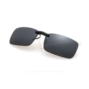 Унисекс Поляризованный зажим на солнцезащитных очках для близоруких при вождении, объектив ночного видения, защита от UVA, Защита от UVB, Защита от езды на велосипеде, Зажим для солнцезащитных очков для верховой езды