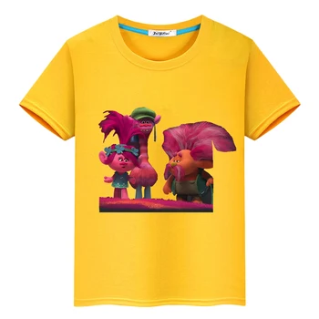 Фантазия Воздушный шар Тролли футболка для детей мальчик 10 лет Короткие Кавайные Топы Тролли 100%Хлопок аниме Футболки y2k цельная одежда для девочек