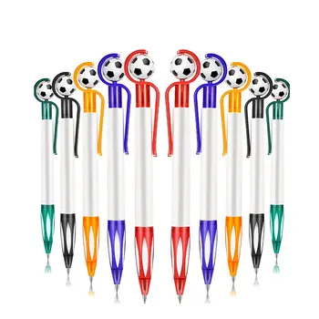 шариковые ручки футбольной формы 100шт Football Party с черными чернилами, выдвижные многоцветные шариковые ручки со средней точкой 1,0 мм
