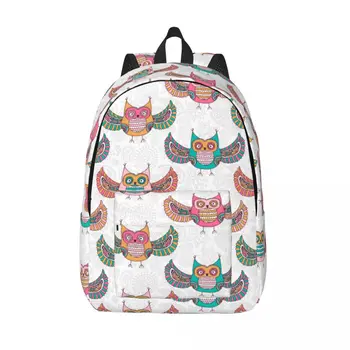 Школьный рюкзак, студенческий рюкзак, цветные совы, рюкзак на плечо, сумка для ноутбука, школьный рюкзак
